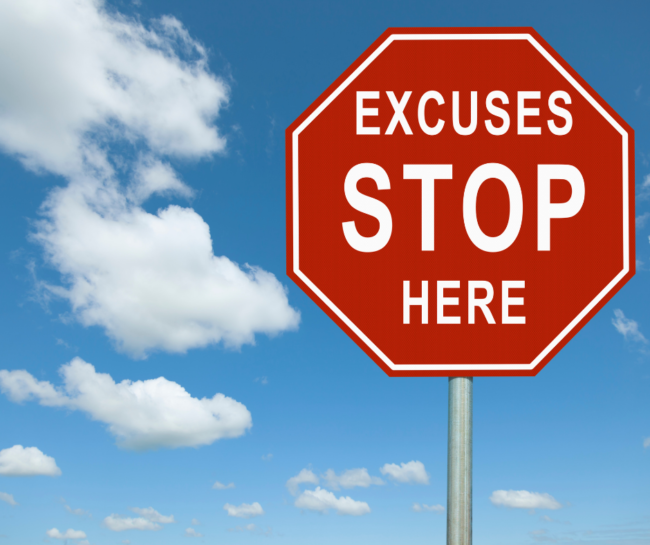 No llenes de excusas tu vida